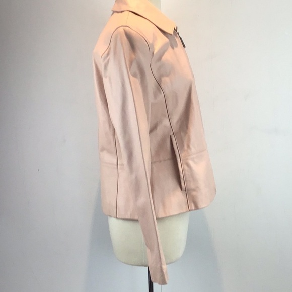 Black Rivet Blush Pink Retro Leather Moto Jacket Size Large - Picture 5 of 14